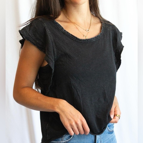 Daily Practice Anthropologie Flutter sleeve top - Picture 5 of 7